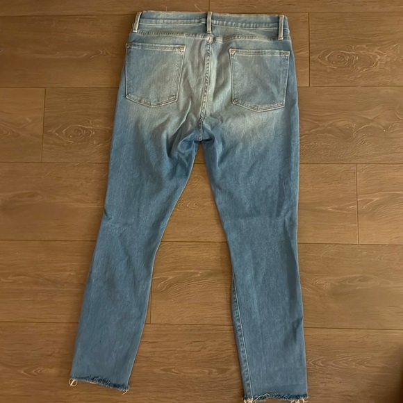Women’s FRAME Le Skinny de Jeanne distressed Crop Jeans - Size 32 - Picture 6 of 6